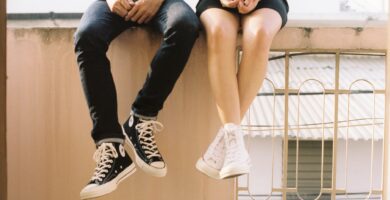 people wearing sneakers