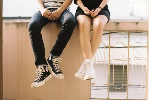 people wearing sneakers