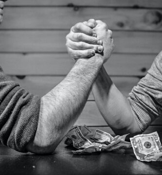 black and white people bar men