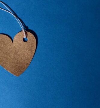 brown heart cutout decor