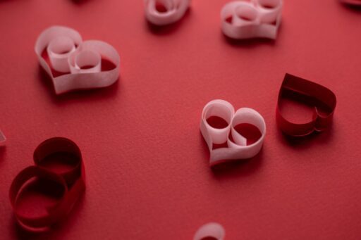 paper hearts for valentines day decoration